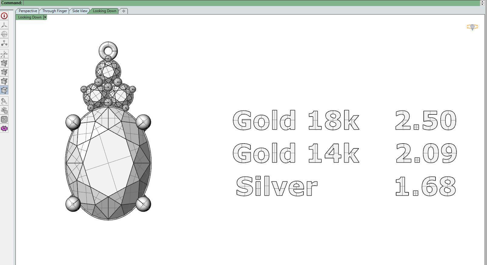 Diamond necklace 3D print model_7