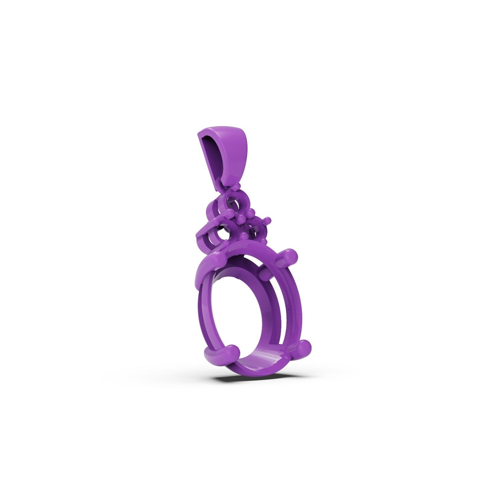 Diamond necklace 3D print model_3