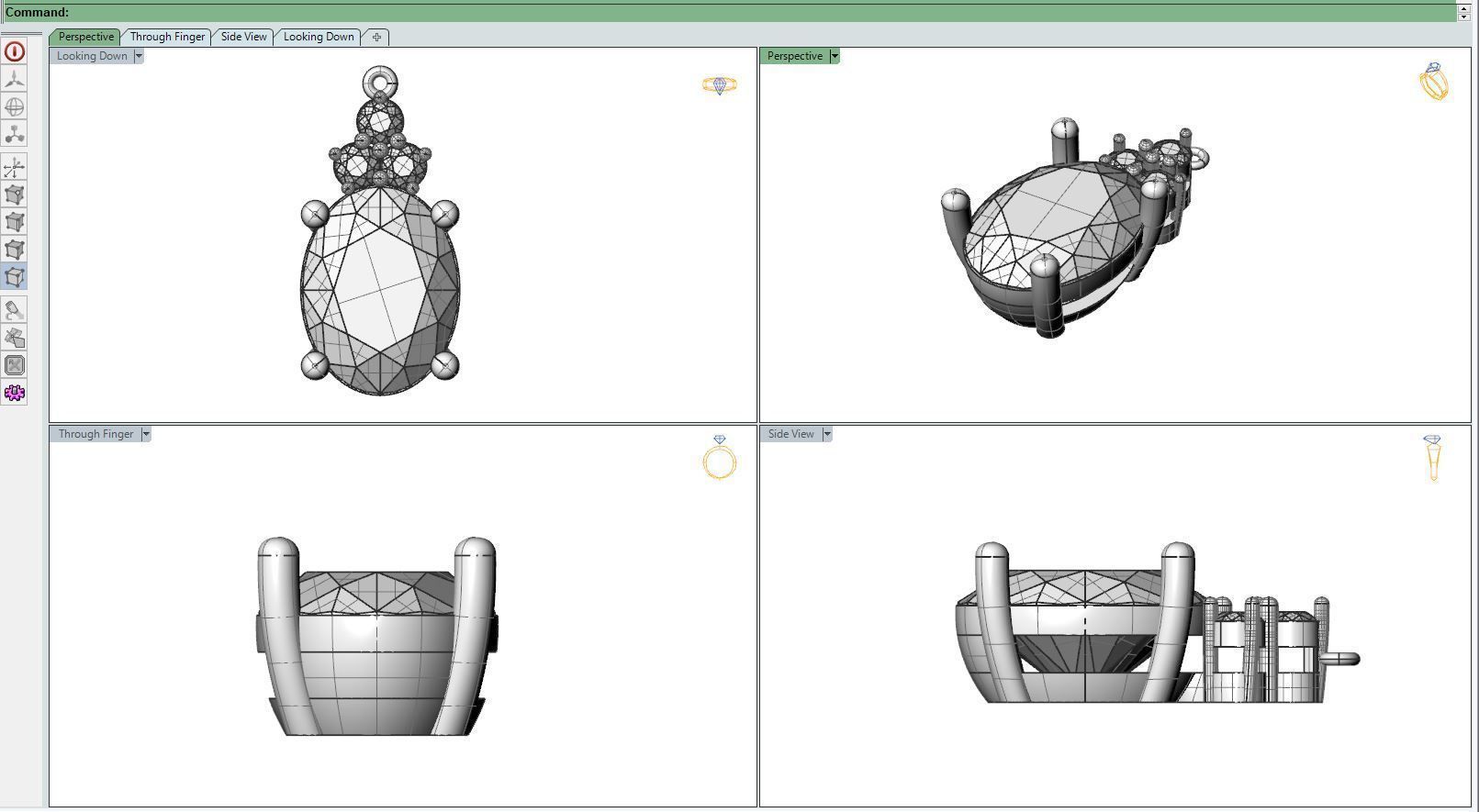 Diamond necklace 3D print model_4