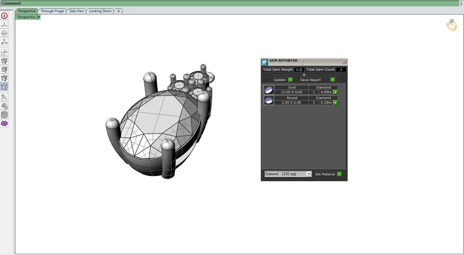 Diamond necklace 3D print model_8