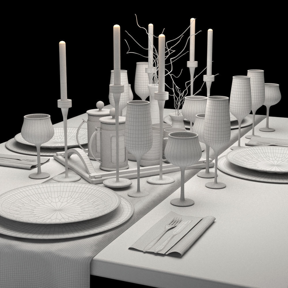 Table  setting  r1 3D model_4