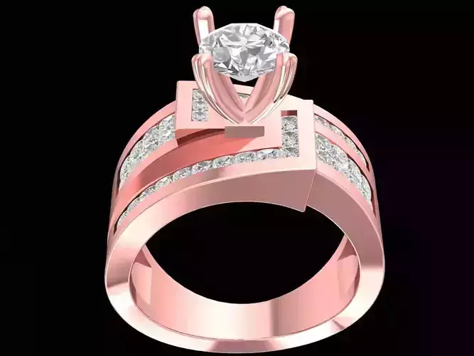 Modern Channel Set Diamond Ring for Women   2563