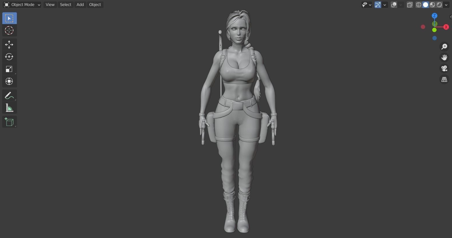 Tomb raider - Classic sexy Nevada rigged 3D model_12