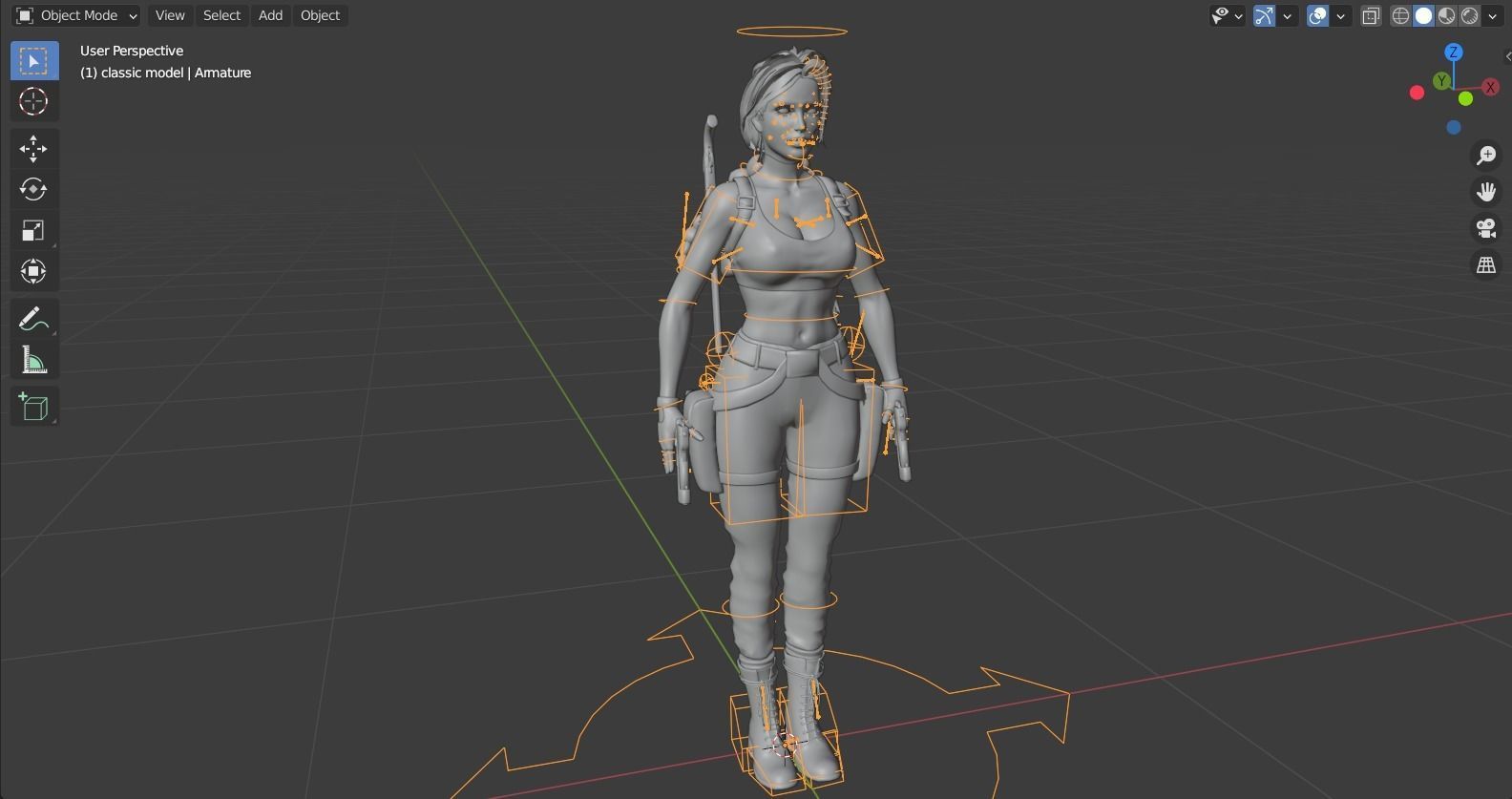 Tomb raider - Classic sexy Nevada rigged 3D model_3