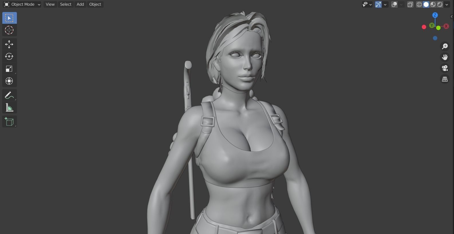 Tomb raider - Classic sexy Nevada rigged 3D model_7