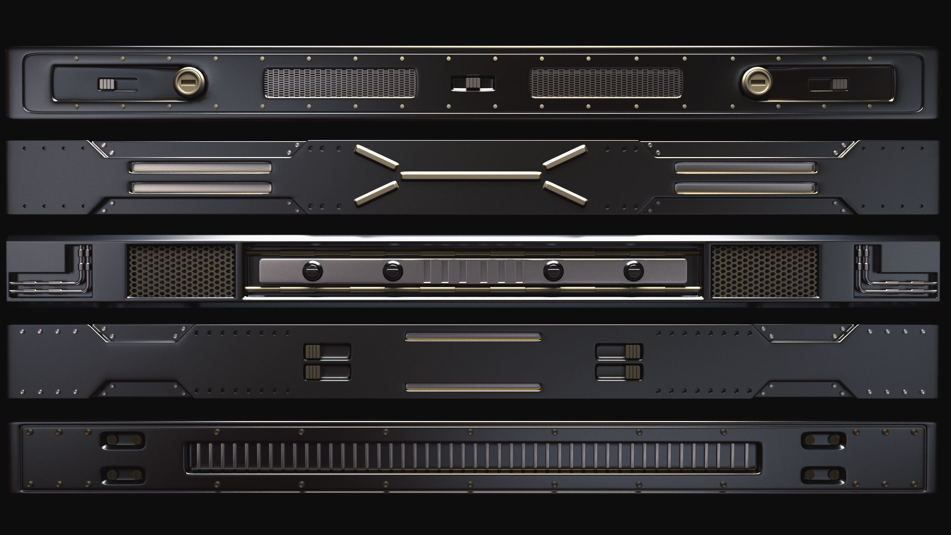 Sci-Fi Panels 3D model_7