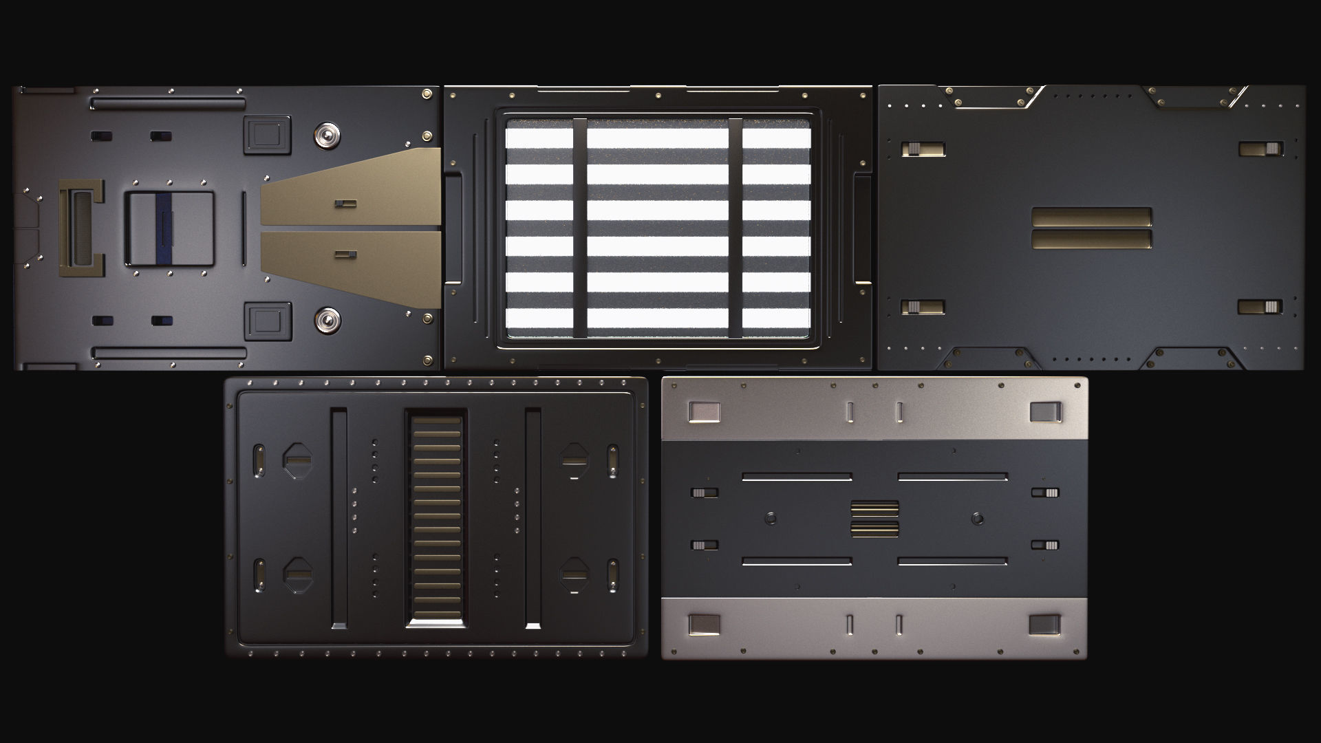 Sci-Fi Panels 3D model_8