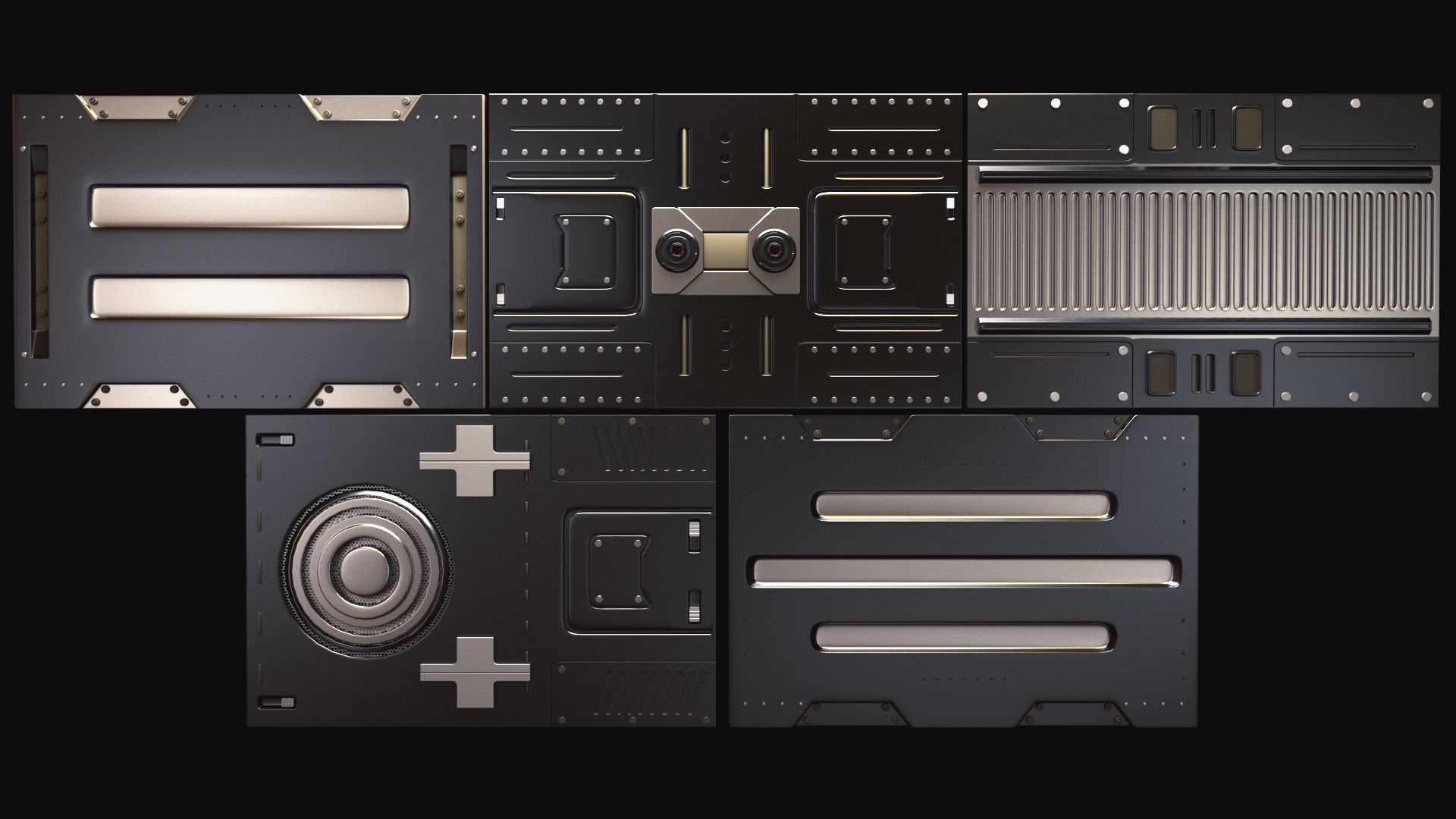 Sci-Fi Panels 3D model_10