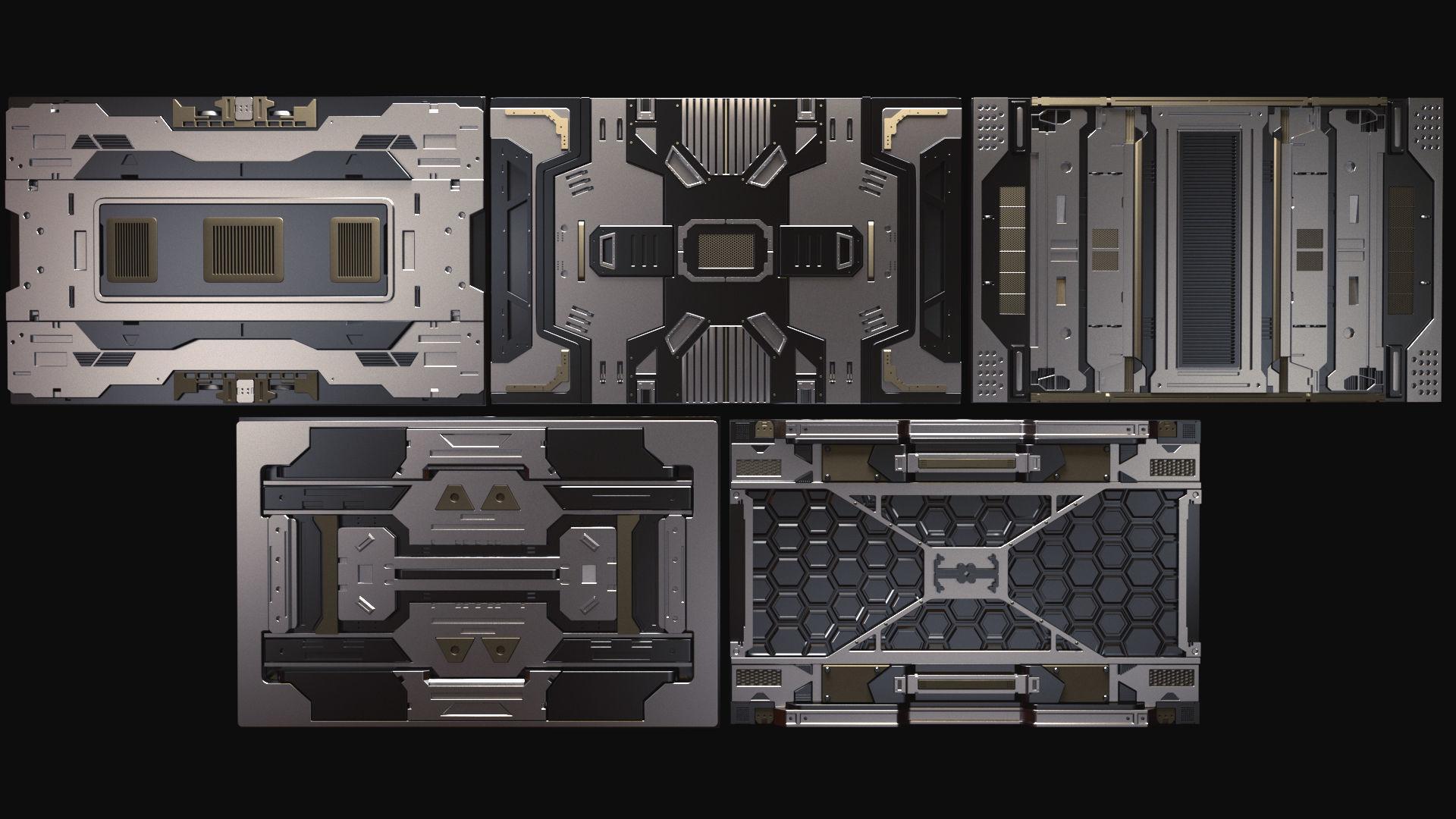 Sci-Fi Panels 3D model_5