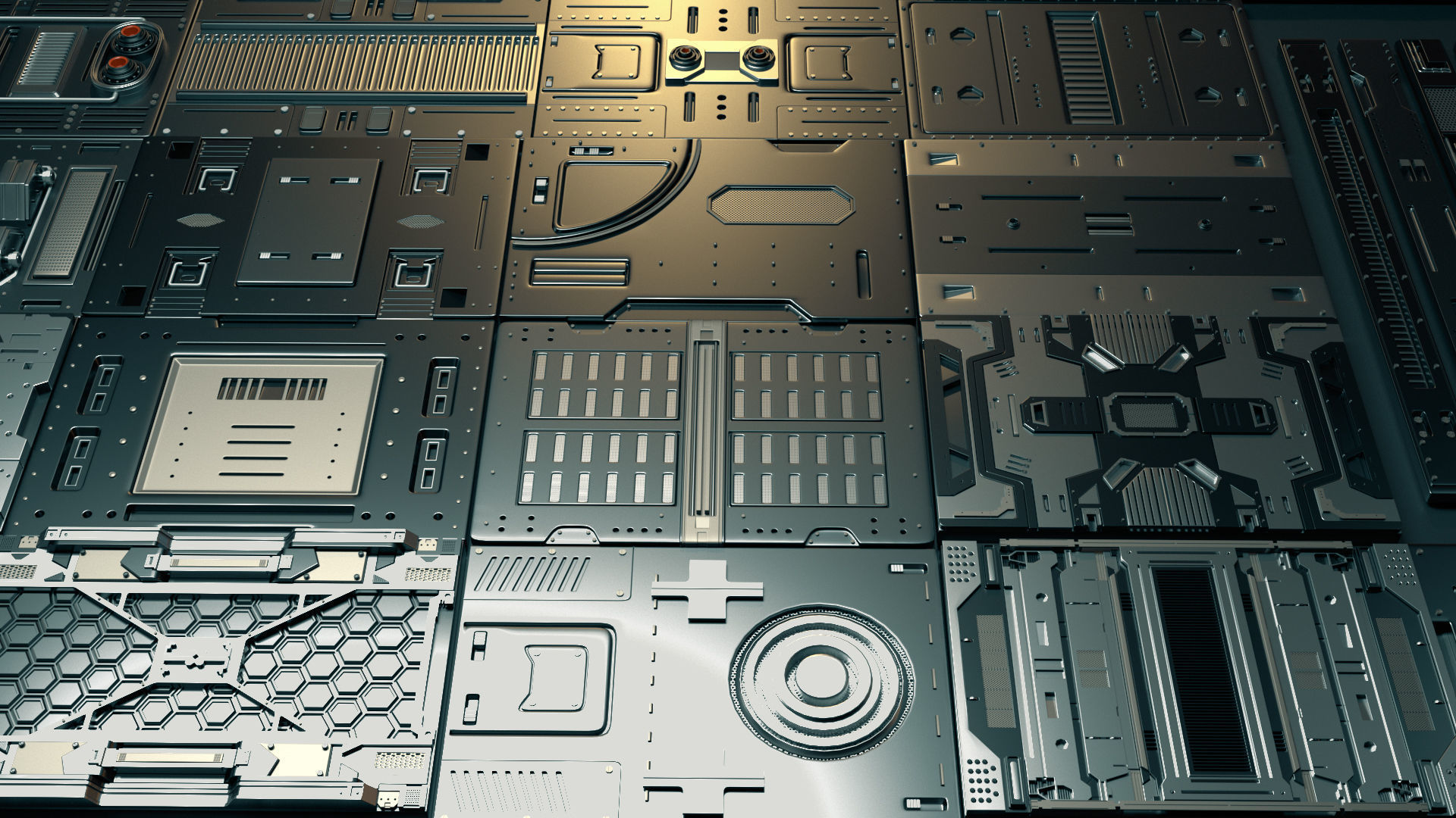 Sci-Fi Panels 3D model_11