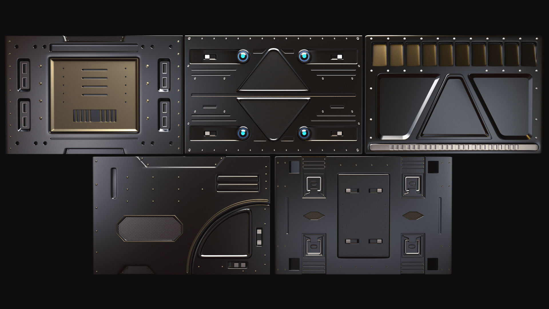 Sci-Fi Panels 3D model_9