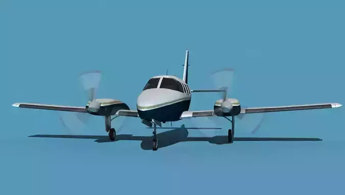 Piper PA-31-350 Navajo Chieftain V10 3D model
