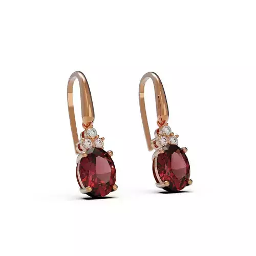 Diamond earring 3D print model