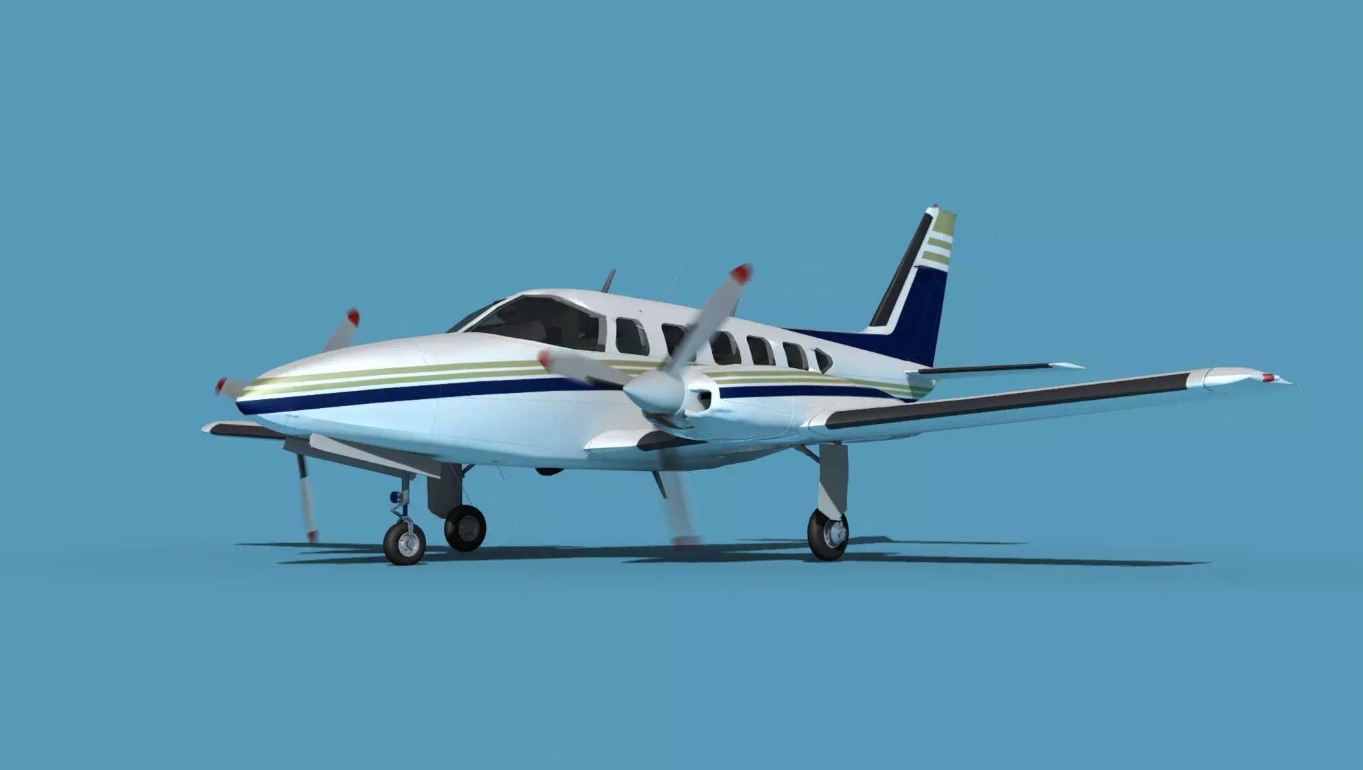 Piper PA-31-350 Navajo Chieftain V11 3D model