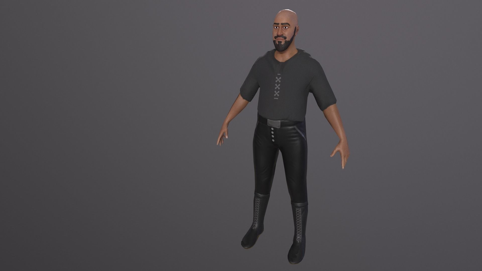 Lowpoly 3D Game Ready Rigged Character Low-poly 3D model_6