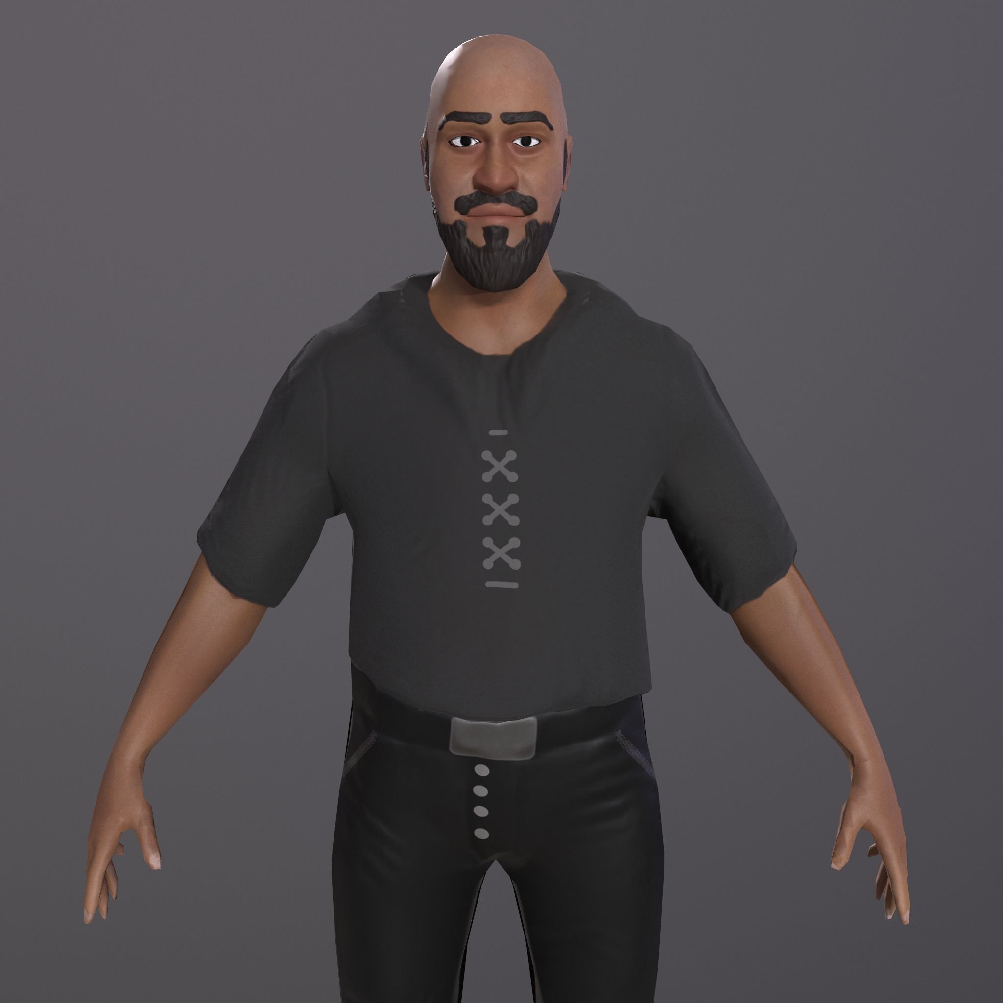 Lowpoly 3D Game Ready Rigged Character Low-poly 3D model_5
