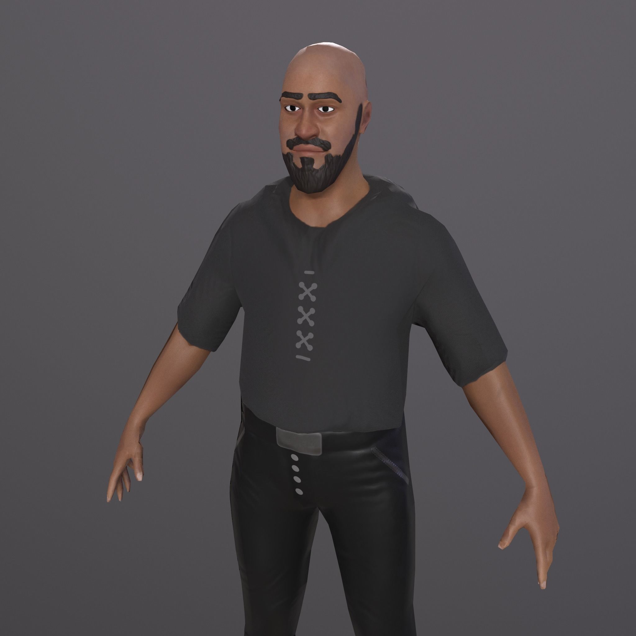Lowpoly 3D Game Ready Rigged Character Low-poly 3D model_3