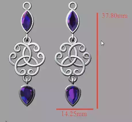 filigrri earing 3D print model