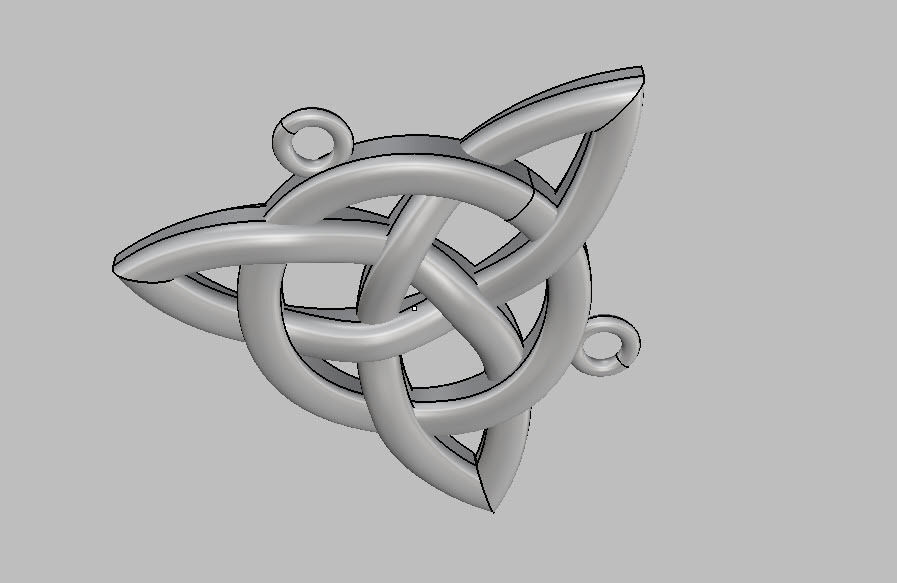 celtic triangle neckless 3D print model_6