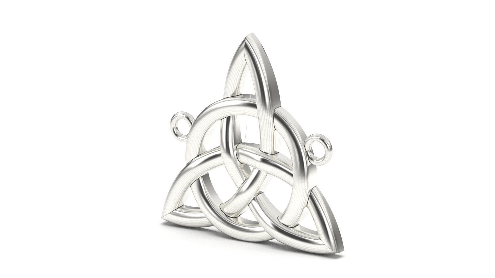 celtic triangle neckless 3D print model_9