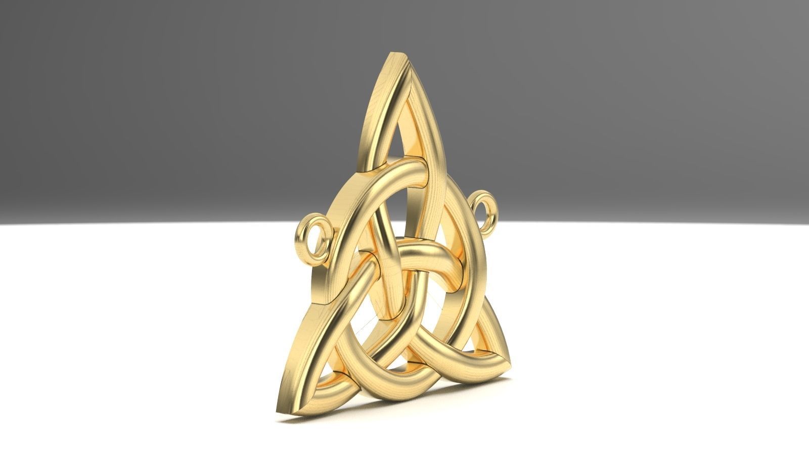 celtic triangle neckless 3D print model_1