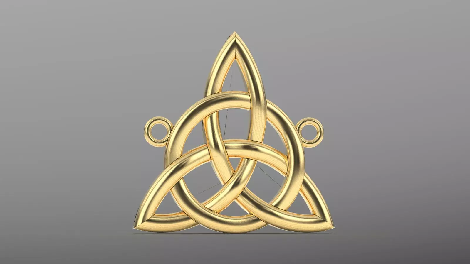 celtic triangle neckless 3D print model_0