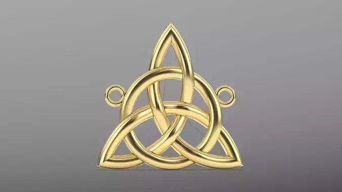 celtic triangle neckless 3D print model