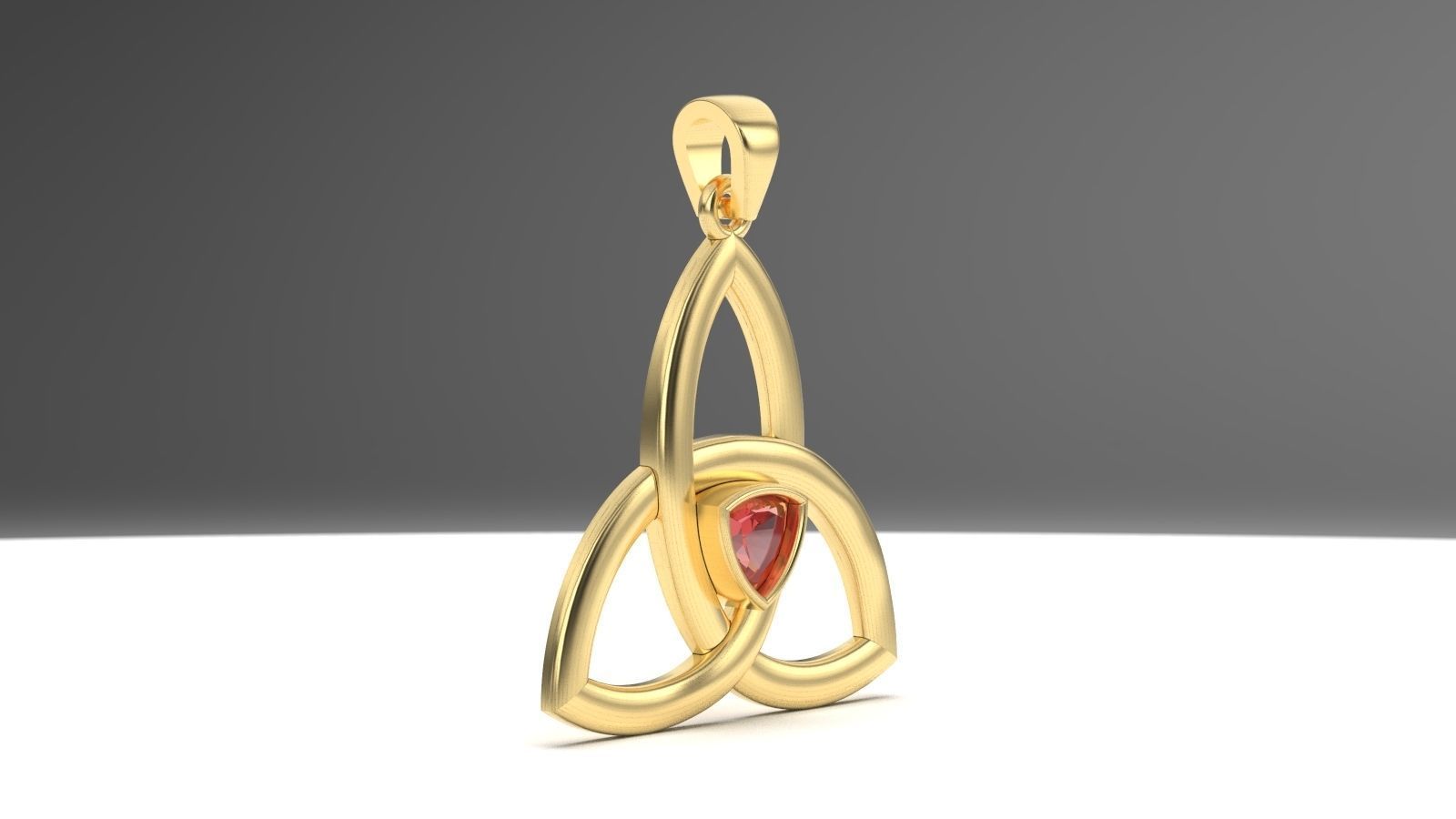 celtic pendant 2 3D print model_1