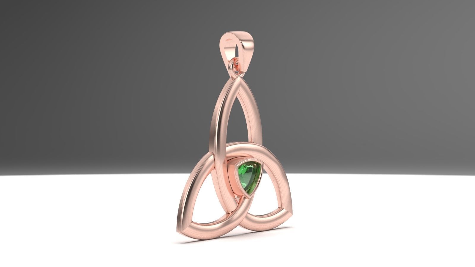 celtic pendant 2 3D print model_2