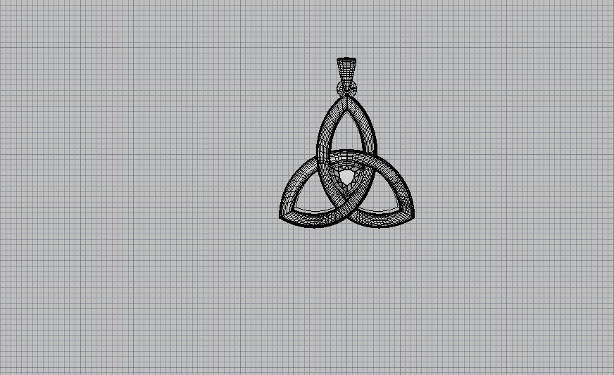 celtic pendant 2 3D print model_3