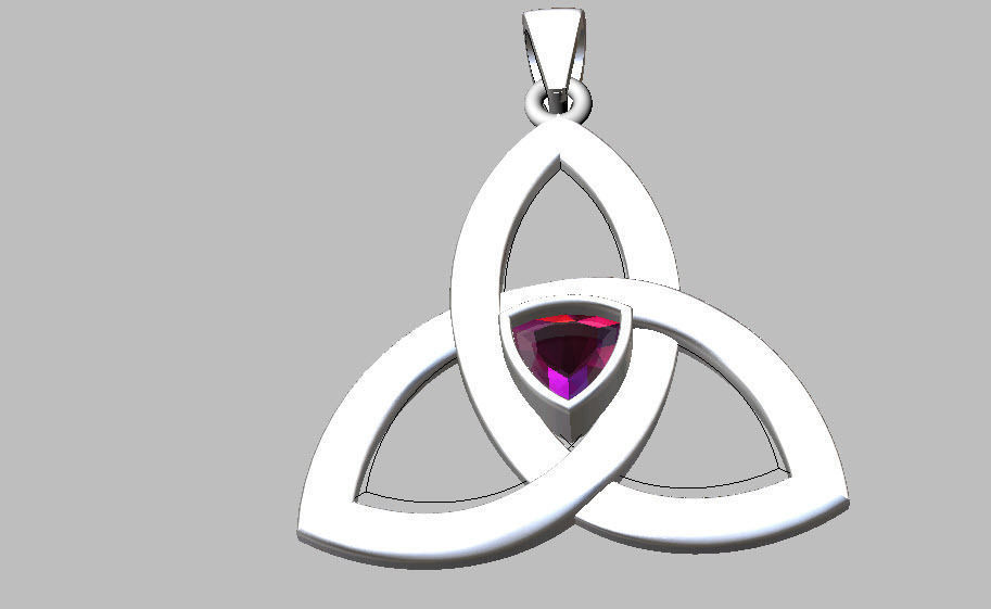 celtic pendant 2 3D print model_5