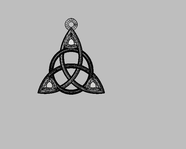 celtic pendant 3D print model_5