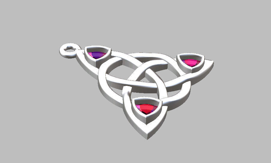 celtic pendant 3D print model_6