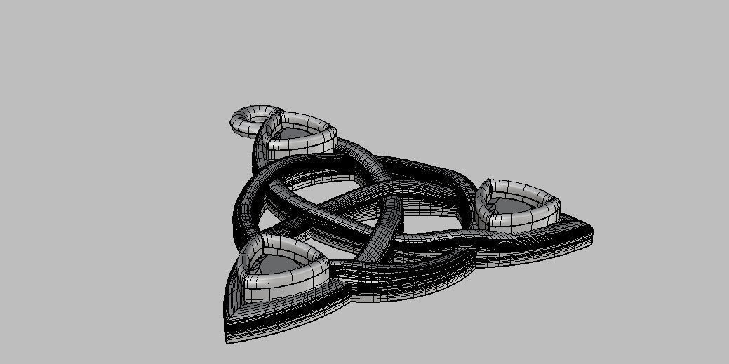 celtic pendant 3D print model_4