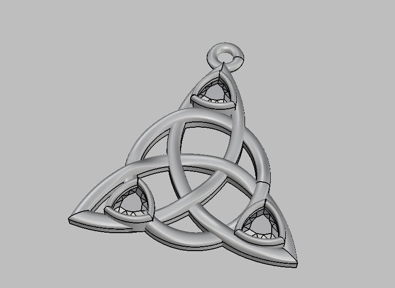 celtic pendant 3D print model_8