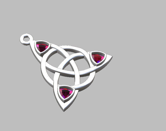 celtic pendant 3D print model_11