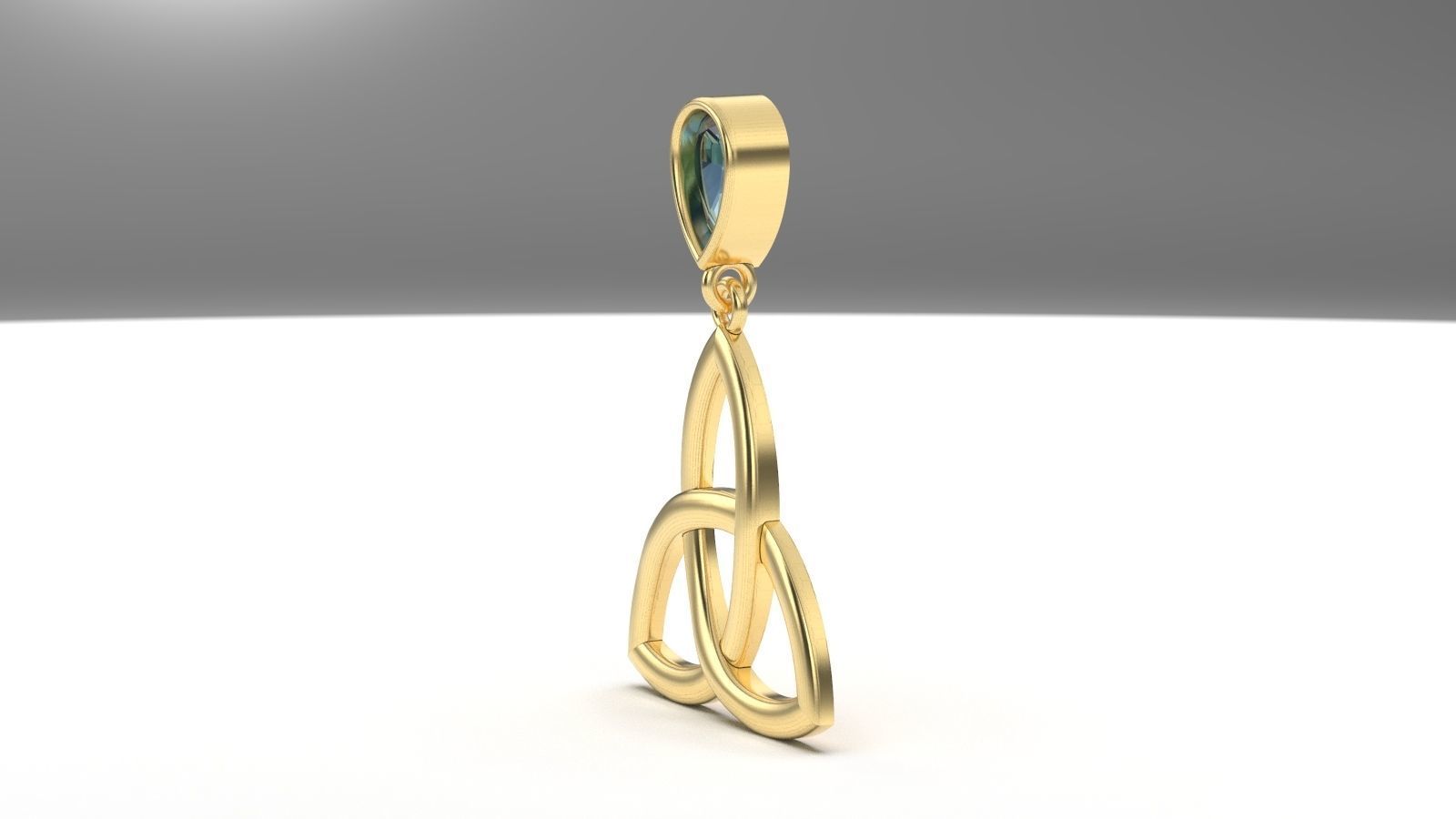 celtic earring 3D print model_13