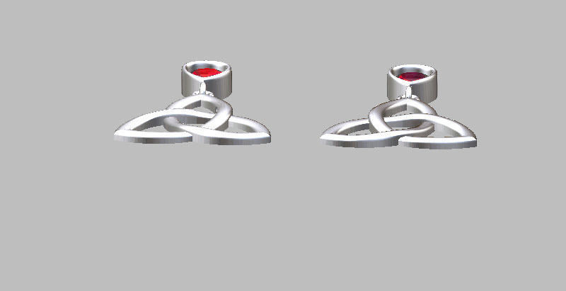 celtic earring 3D print model_6