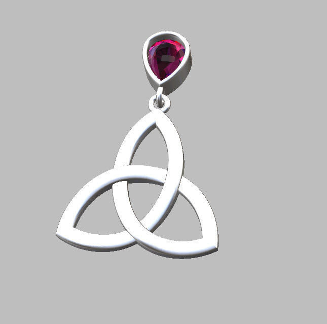 celtic earring 3D print model_2