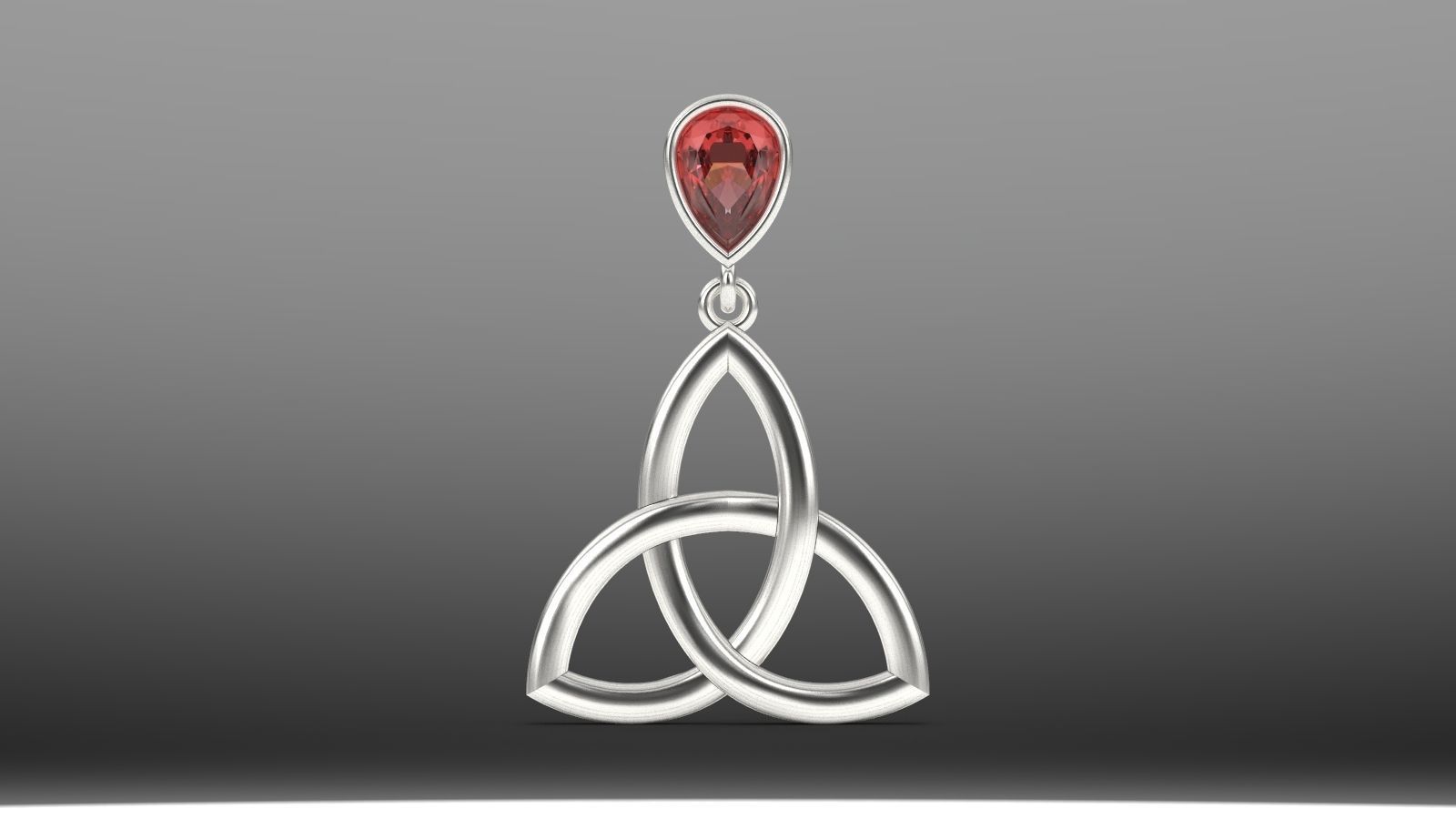 celtic earring 3D print model_9