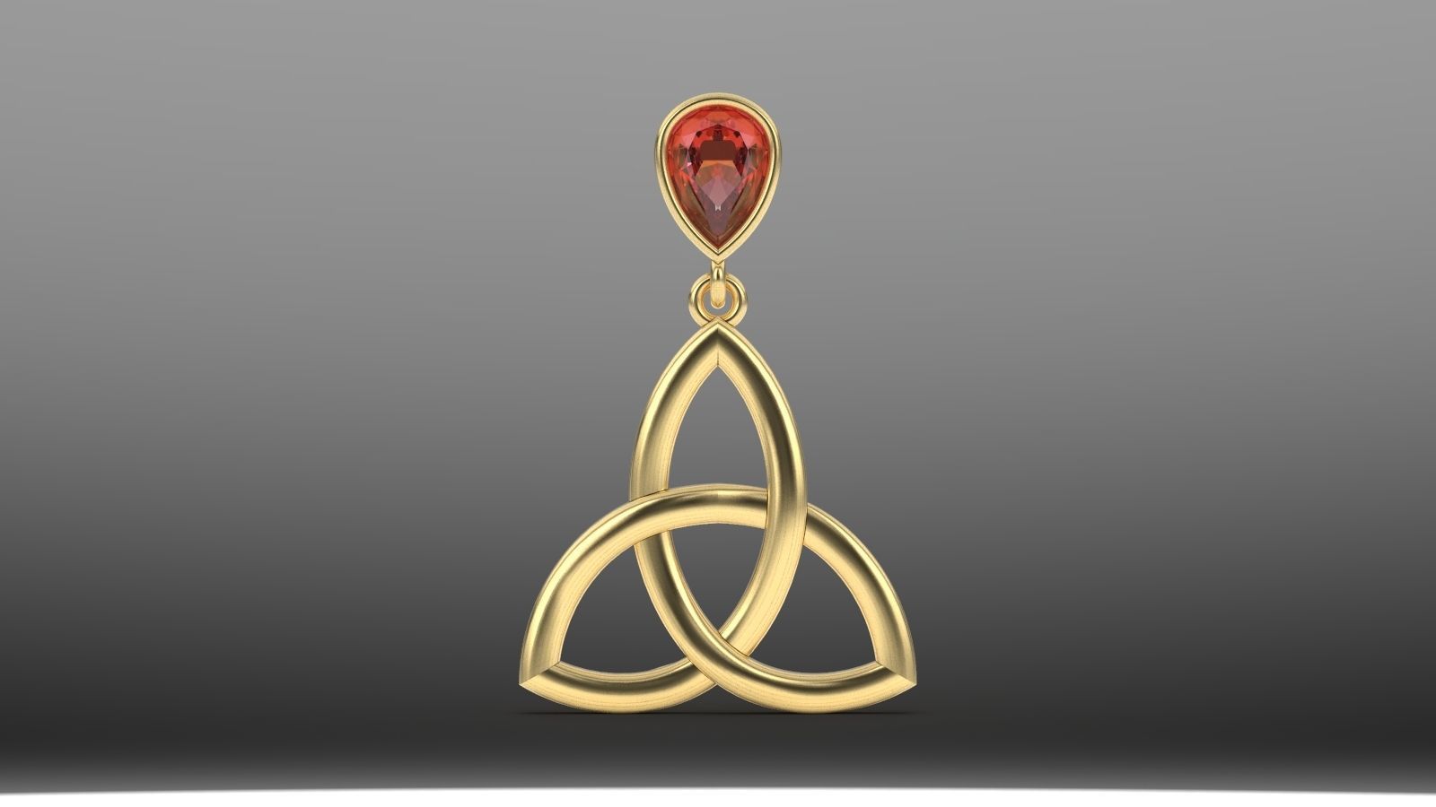 celtic earring 3D print model_8