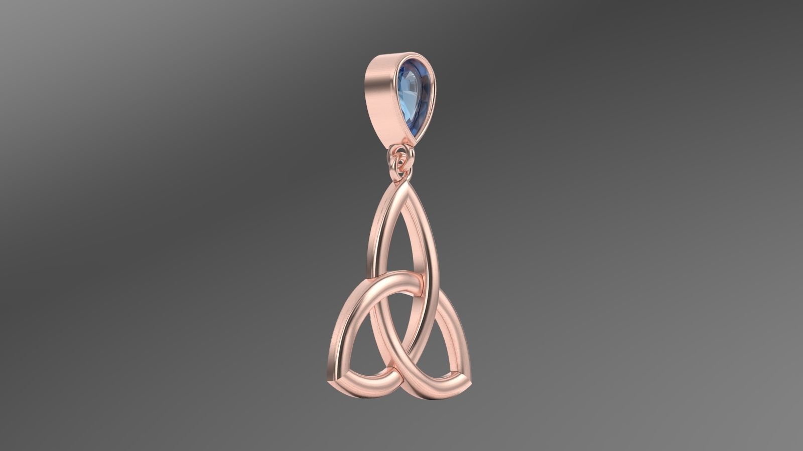 celtic earring 3D print model_10