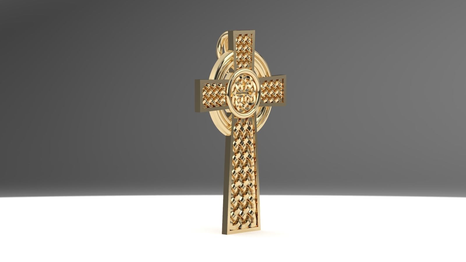 celtic cross pendant 1 3D print model_1