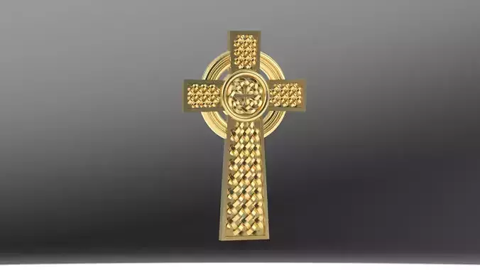 celtic cross pendant 1 3D print model celtic cross pendant 1 3D print model