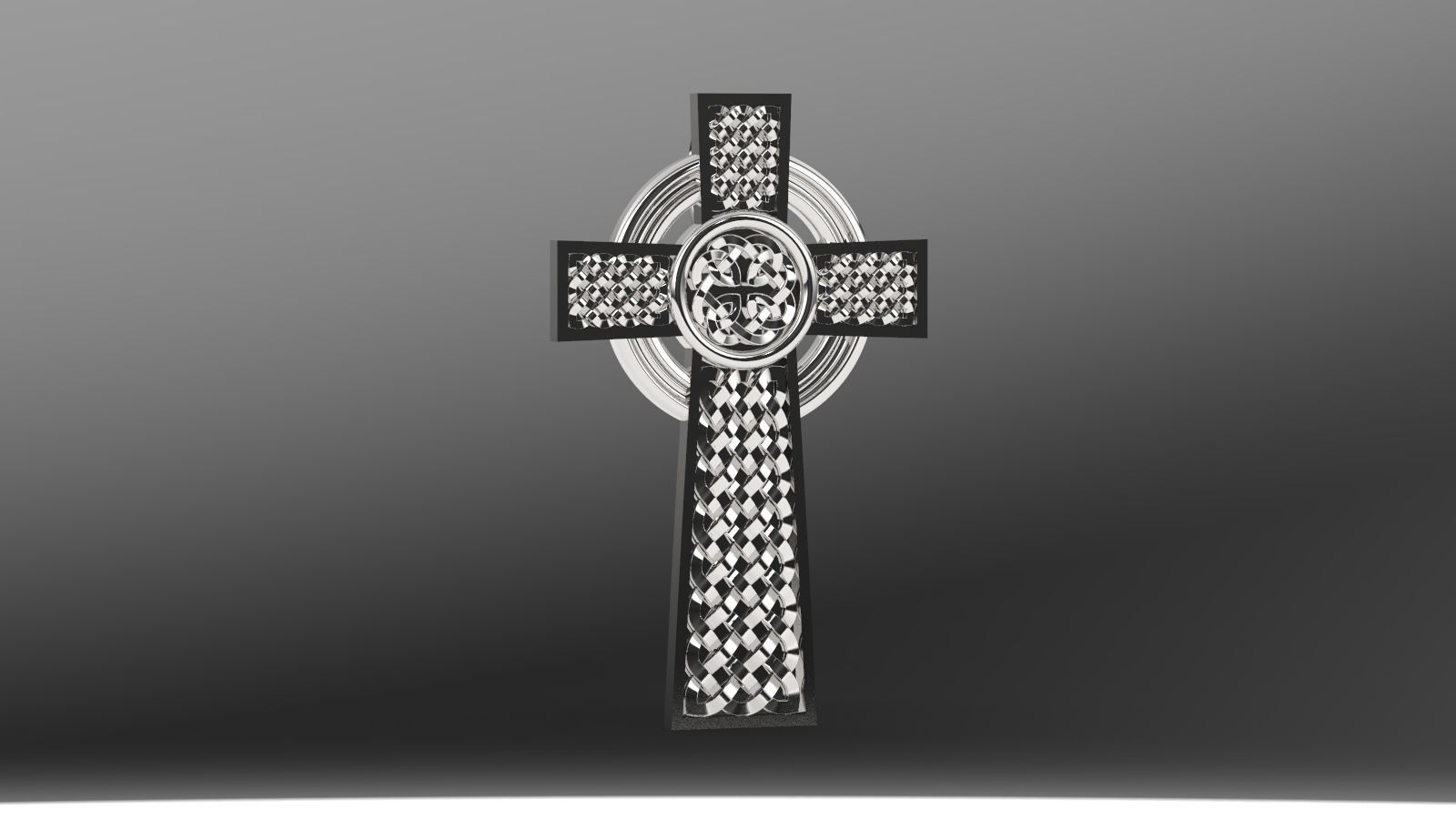 celtic cross pendant 1 3D print model_2