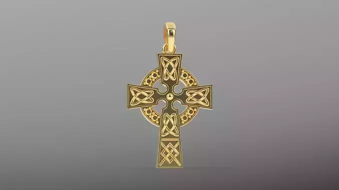 celtic cross pendant 3D print model celtic cross pendant 3D print model