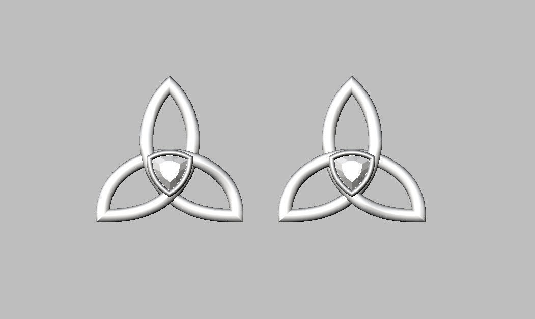 caltic stud 3D print model_3