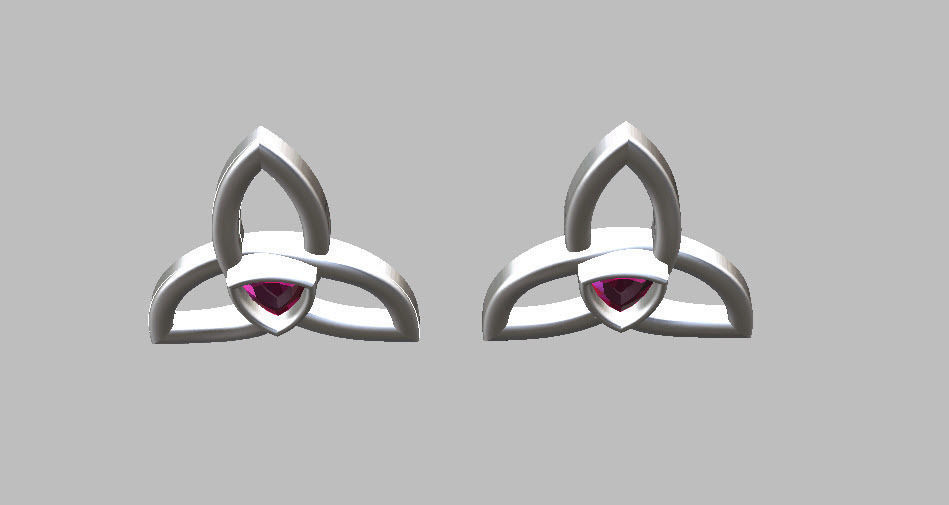 caltic stud 3D print model_5