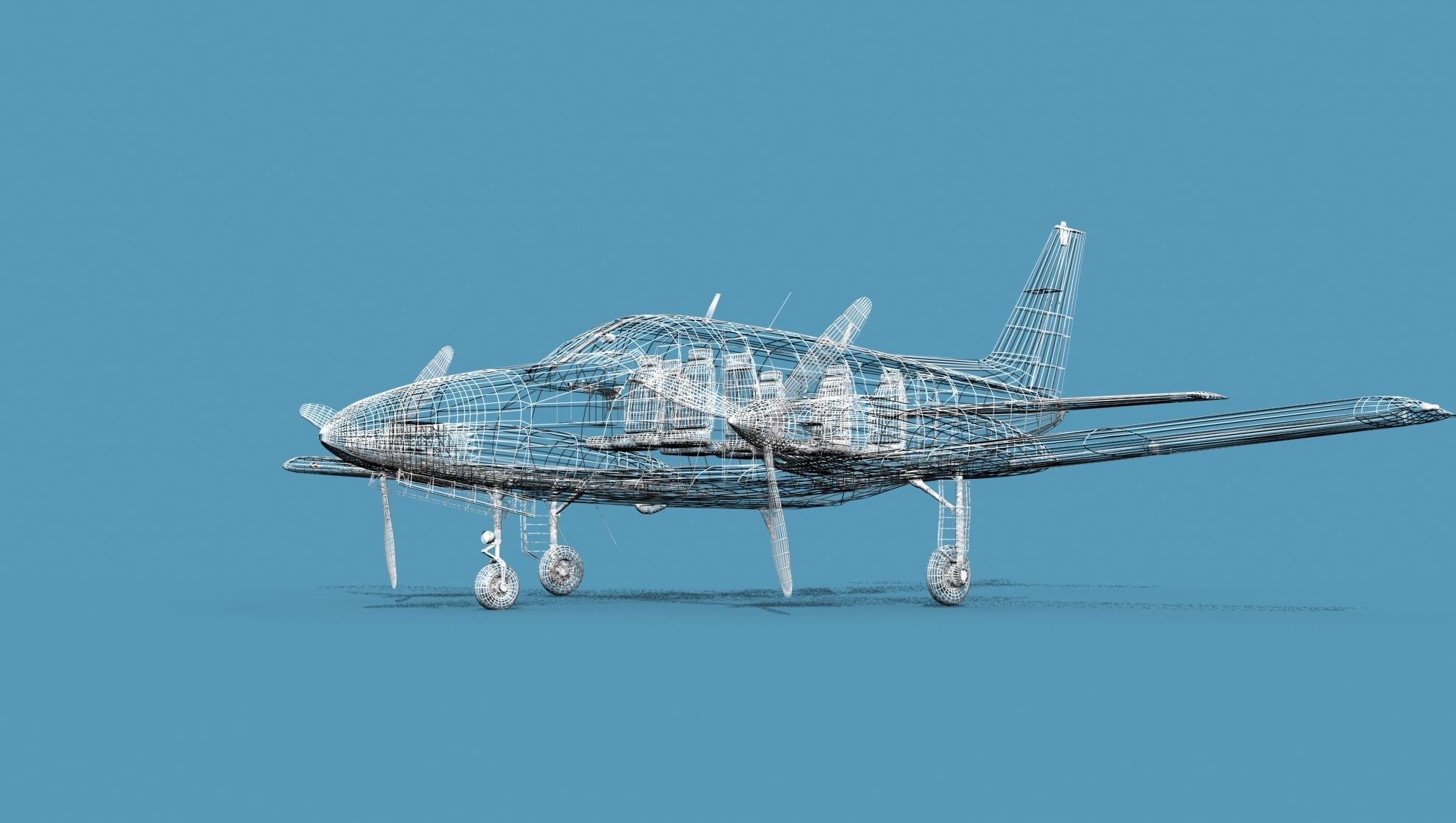 Piper PA-31-350 Navajo Chieftain 3D model_13