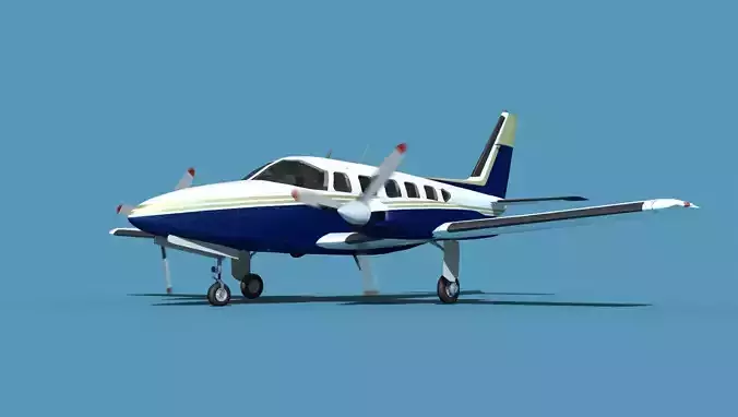 Piper PA-31-350 Navajo Chieftain 3D model